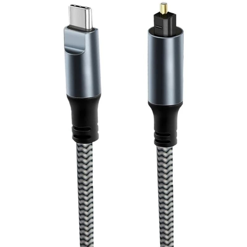 T23C Braided USB-C To Toslink Optical Cable Supports Digital Audio Output