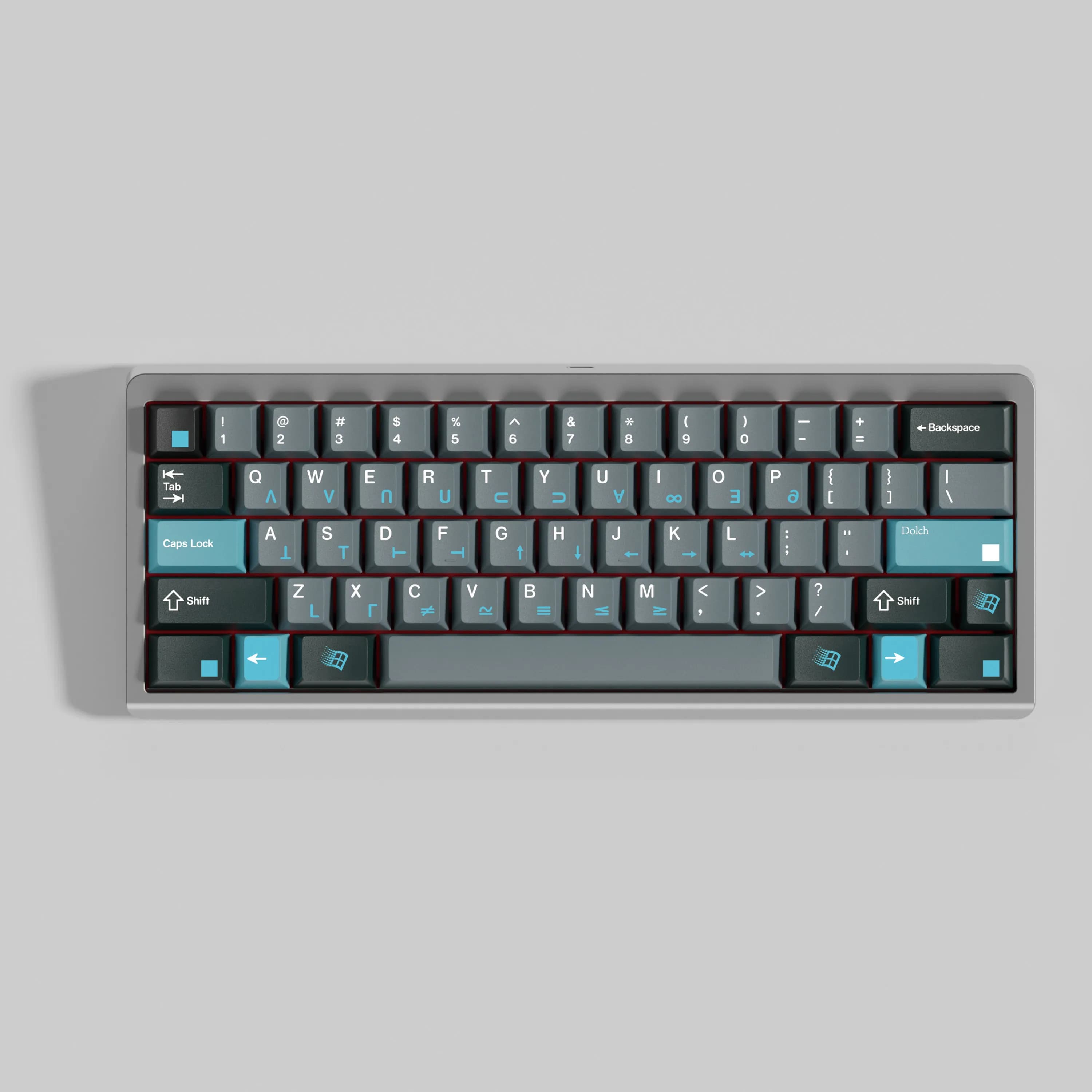 Keycaps KKB DOLCH in PBT with Color Sublimation, Cherry 7U Alice for AULA F75, PC Gaming, Ajazz Anne Pro 2, GK61