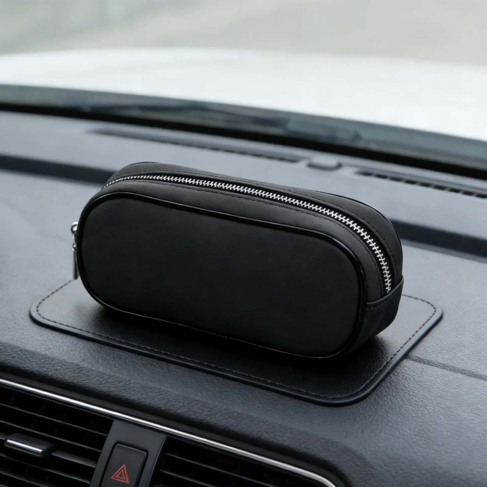 Organizer per Console Centrale Auto, Borsa Magnetica in Microfibra per Oggetti Piccoli, Borsa da Viaggio per Trucchi, Salvaspazio