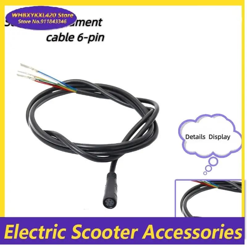 Cavo dati a 6 pin per scooter elettrico Kugoo M4, connettore per quadro strumenti, ricambio per la linea di collegamento del controller.