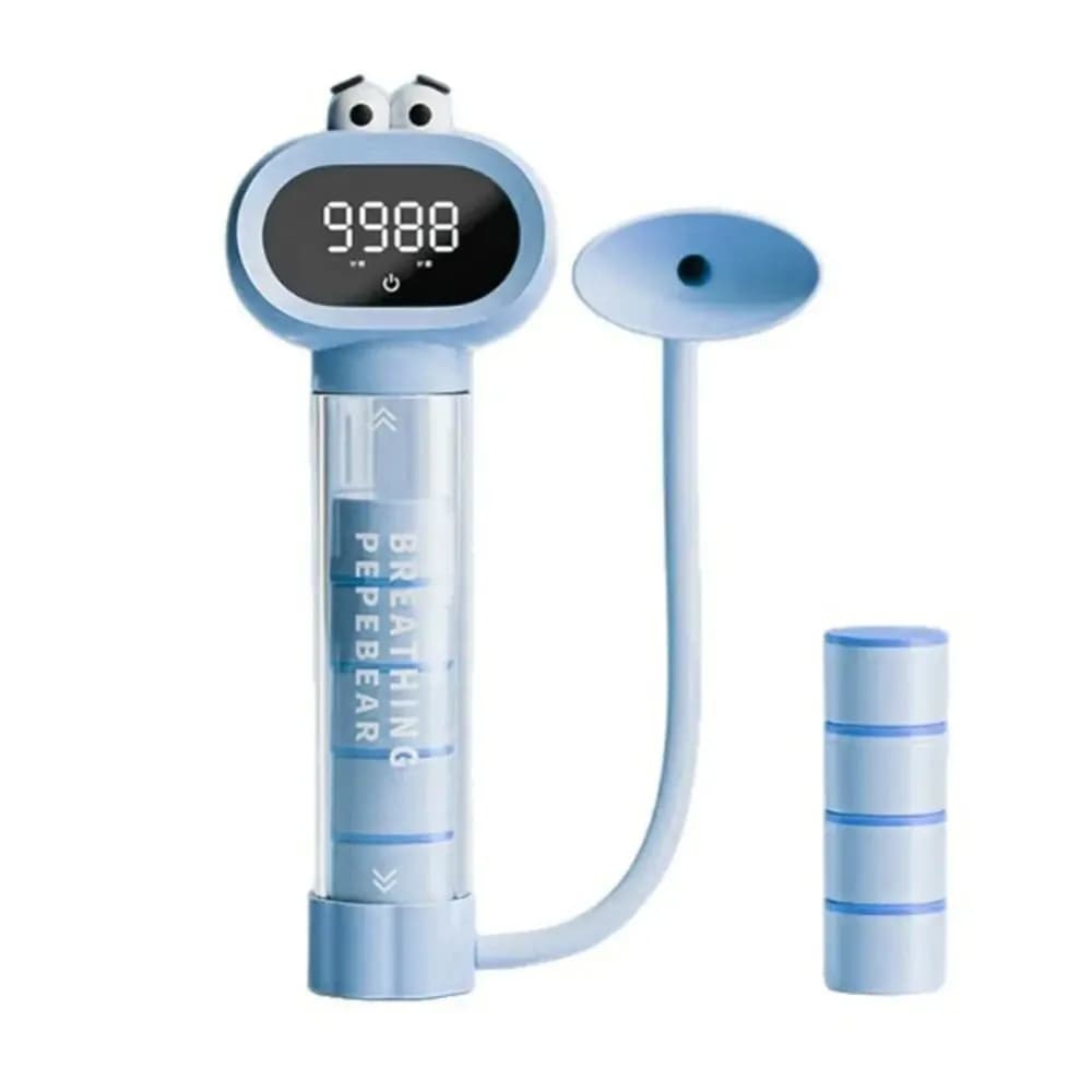 Portable ABS Breathing Dumbbells Digital 2-in-1 Breathing Training Device Abdominal Training Roller Gym