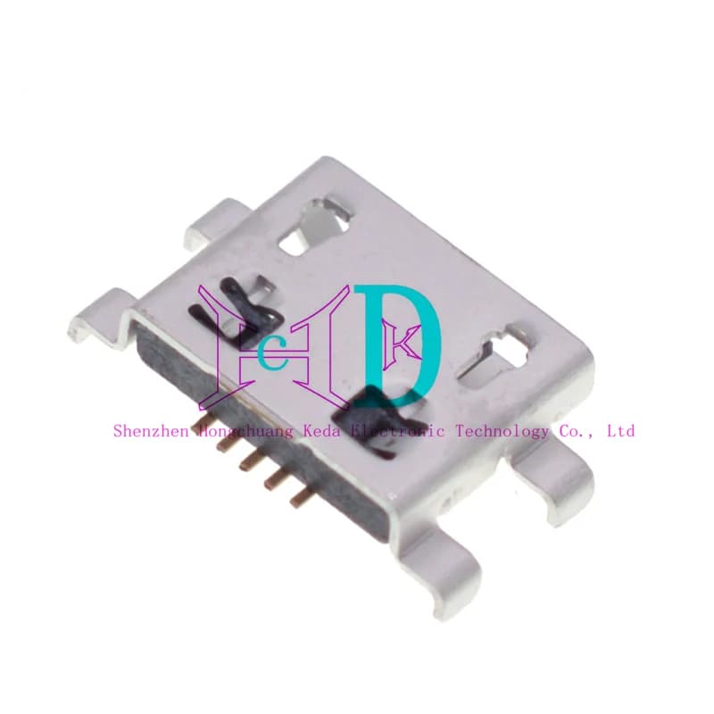 10pcs MICRO USB 5P presa femmina scheda affondante di tipo B scheda plug-in a quattro pin microfono a scheda rotta da 0.8mm 5P senza bordi