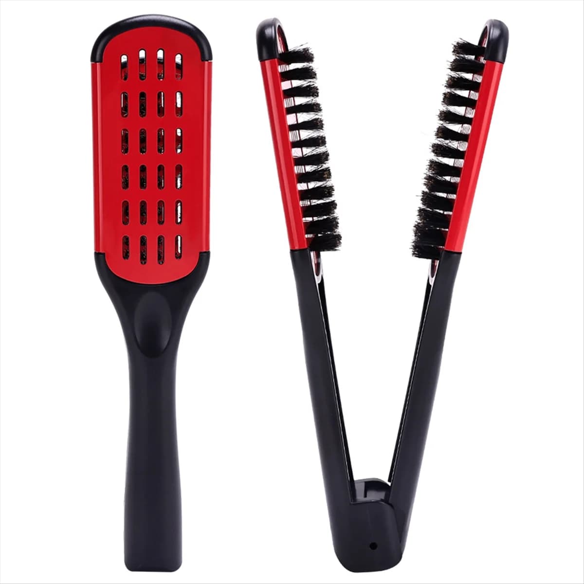 A71P Boar bristle set Double-sided brush Pettine clamp Anti-static hair plate Pettine Tool for hair stick,