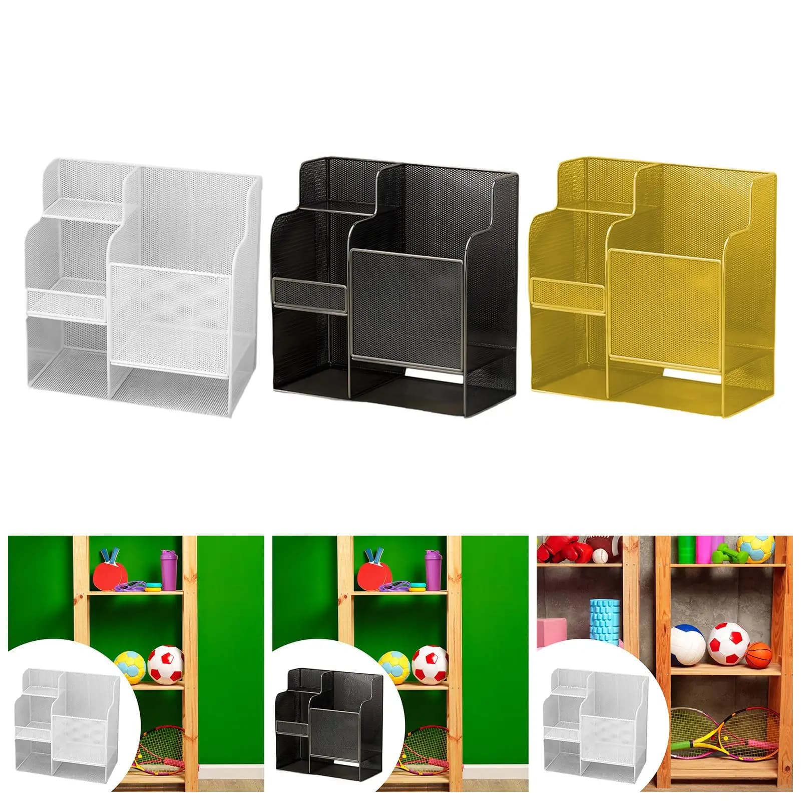 Sports Equipment Organizer for Yoga Mat Storage rack for Kettlebell Foam Rollers