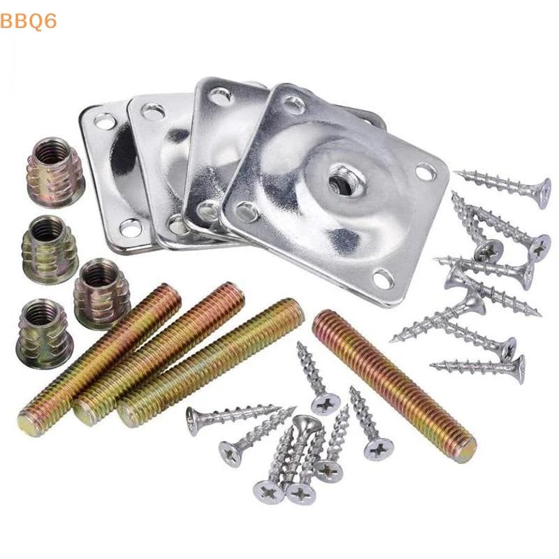 *1 Set Thick Iron Furniture Leg Mounting Plates Table Leg Brackets Connector Sofa Couch Desk Legs Repair Hardware Accessories