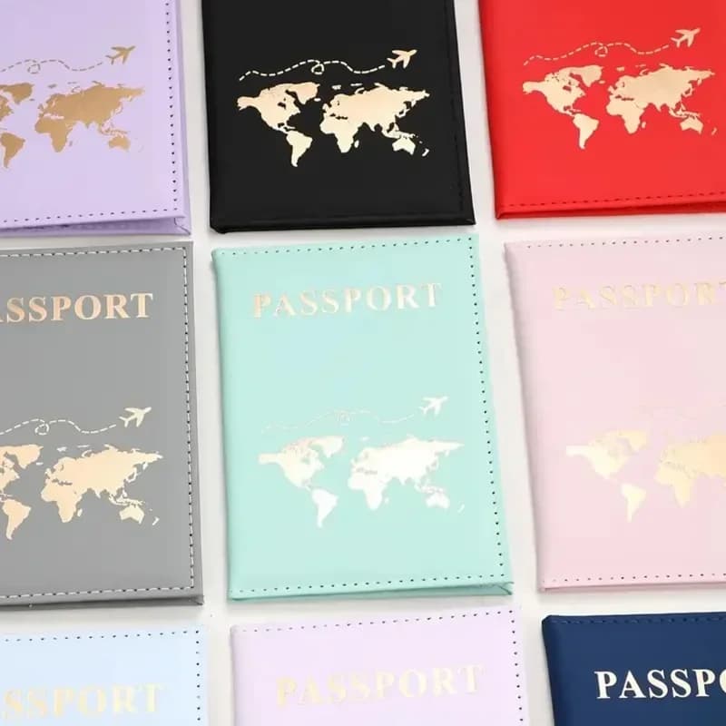 Custodia impermeabile per passaporto per donna uomo Pu Leathaer Custodia protettiva per passaporto da viaggio alla moda Custodia protettiva per biglietti da visita