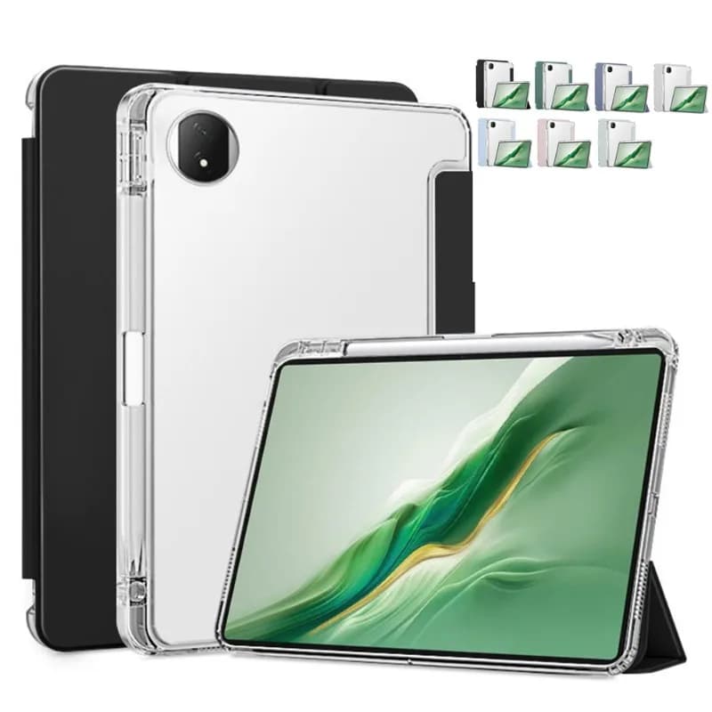 Custodia Smart per Huawei Honor Magicpad 2 ROD2-W09 12.3 pollici, in pelle PU, pieghevole a tre ante, con supporto e porta penna, cover per tablet