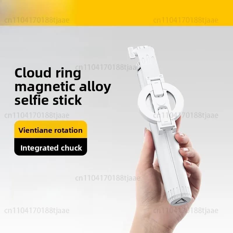 Testa magnetica per treppiede per selfie stick, supporto per telefono da pavimento anti-vibrazione, rotazione di 360 gradi