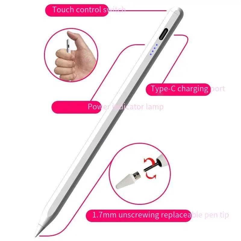 Penna capacitiva universale per Android e iOS, adatta per cellulari, tablet, iPad, stilo attivo per disegno e touchscreen.