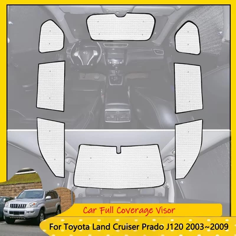 Per Toyota Land Cruiser Prado J120 LC120 FJ120 2003~2009 Accessori Parasole Completo per Auto 2004 Copertura Parabrezza Visiera Parasole