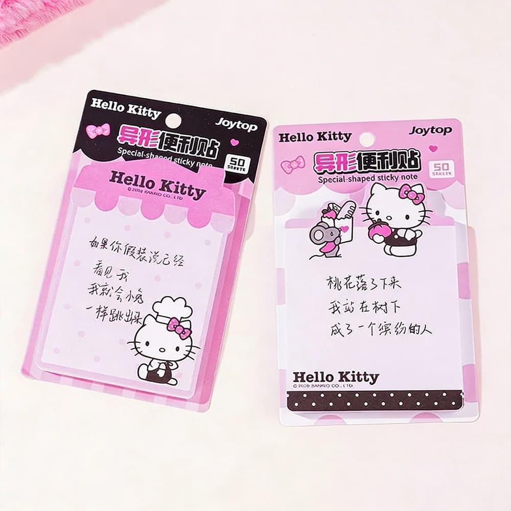 Blocchetti Memo Adesivi Originali Sanrio Hello Kitty, Note Adesive a Forma Speciale, per Segnalare, Pianificare e Scrivere Appunti, Articoli di Cancelleria