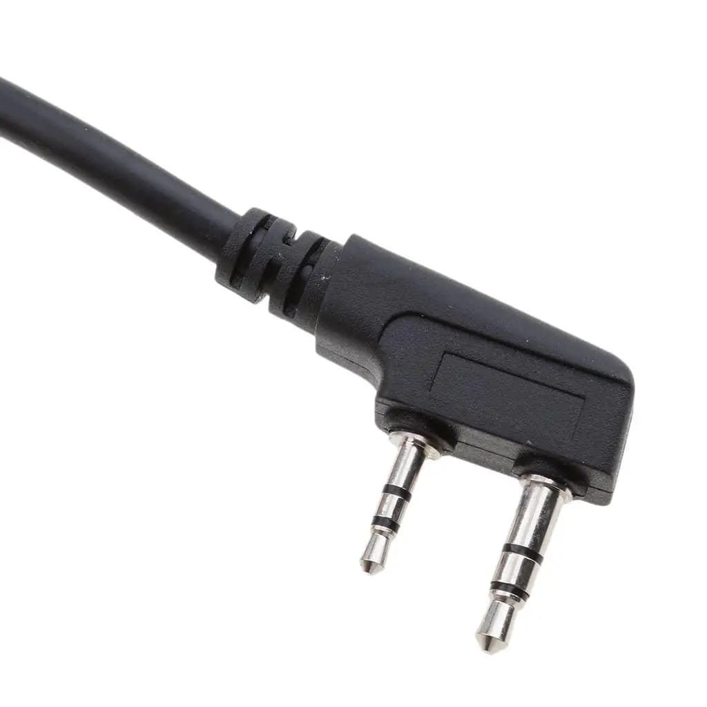 Cavo PTT per Cuffie con Suono Nitido, in Plastica Nera, Compatibile con Walkie Talkie Kenwood