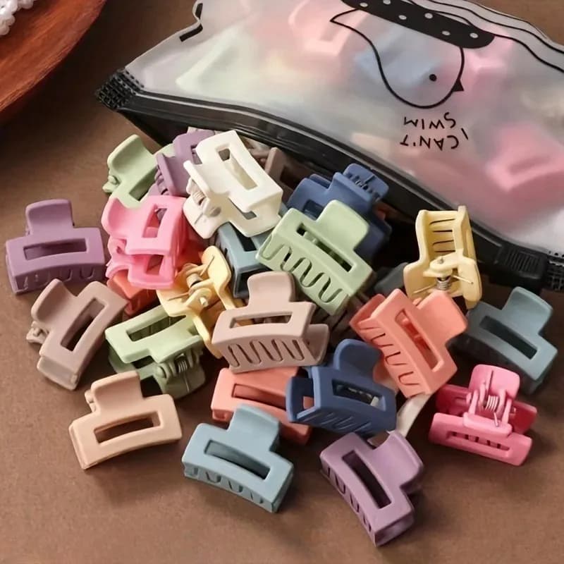 20 Pezzi/Sacchetto Fermagli per Capelli a Clip Tinta Unita Opachi, Fermagli a Coda di Cavallo Vuoti Color Caramella, Accessori Moda per Capelli da Donna per Uso Quotidiano