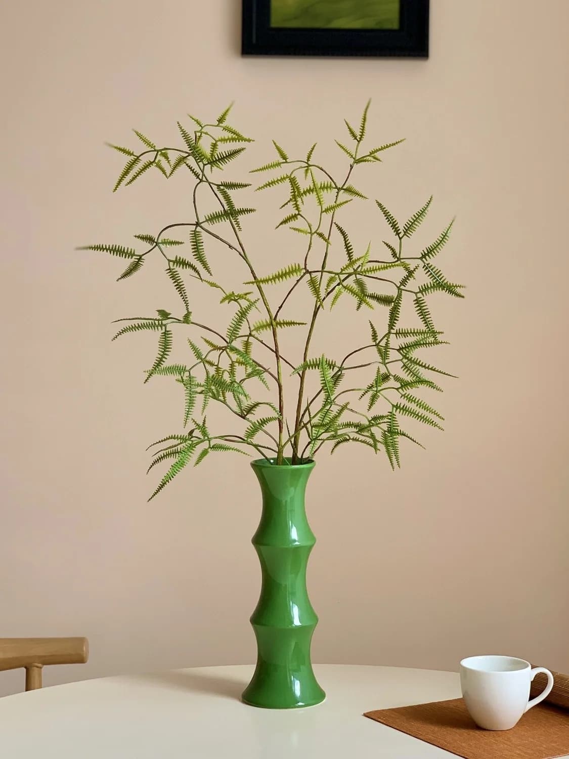 Retro Chinese Sle Artificial Bamboo Plant Cerc Vase Luxury Fake Flower Decoration Table Top Ornament Handmade Crt