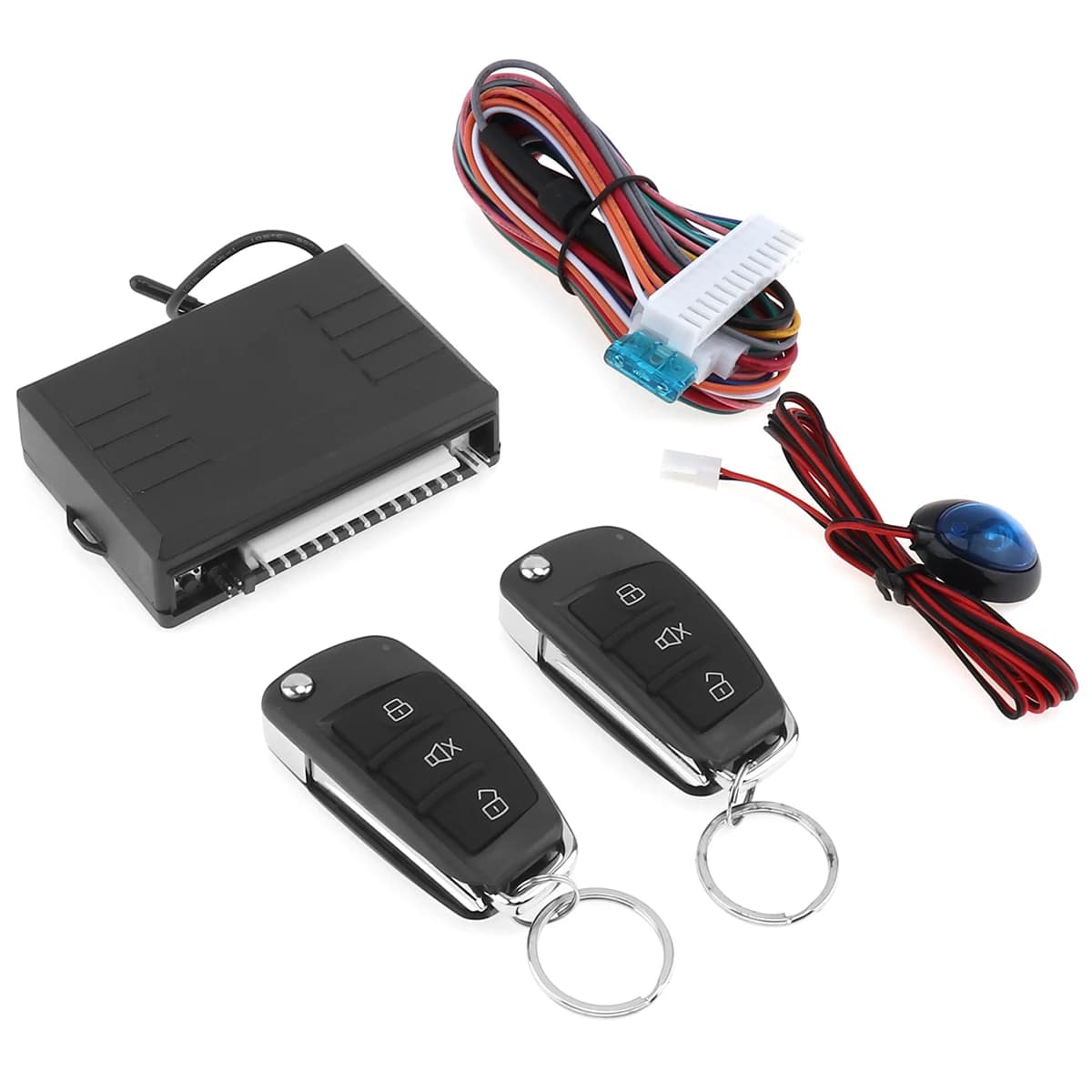 Sistema di allarme antifurto per auto 12V Sistema di allarme per avviamento motore con ingresso senza chiave con telecomando e pulsante di blocco porta adatto per KIA