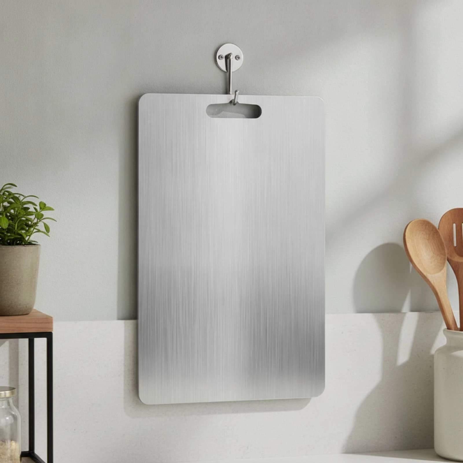 Stainless Steel Cutting Board Brushed Metal Cutting Board Easy to Clean Sturdy for Home Cooks, Kitchen