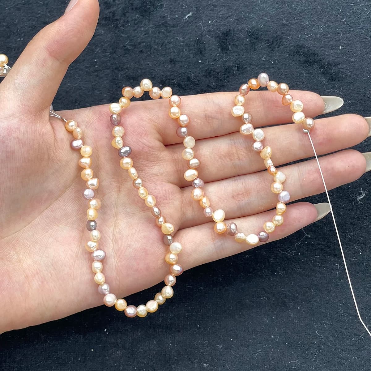 Natural Freshwater Pearl Multicolored Double-Sided 37-Hole Bead 4-5mm Make Supplie Necklace Bracelet Jewelry Earring Accessories