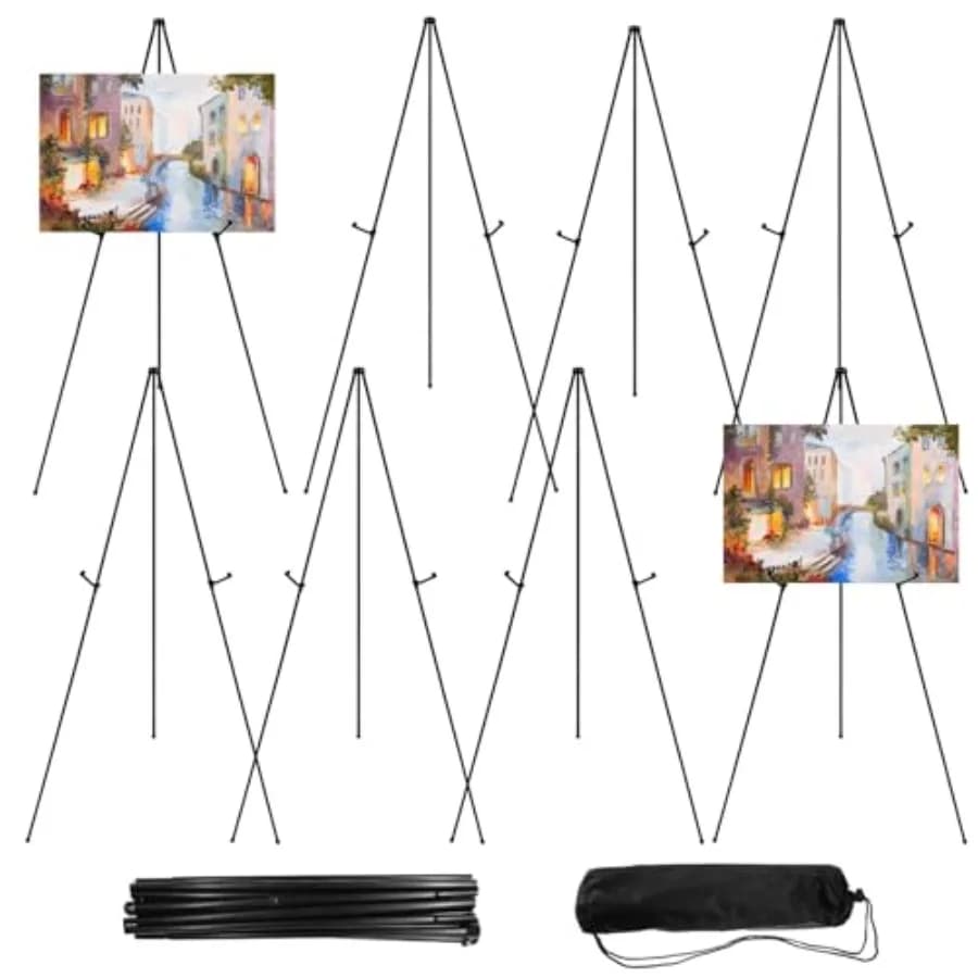 Supporto a Cavalletto Portatile per Insegne Nuziali e Immagini, Treppiede da Pavimento per Artisti e Esposizioni