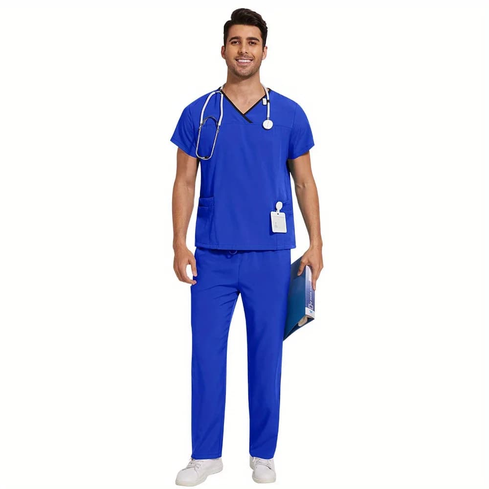 Uniforme Traspirante a Maniche Corte per Toelettatura Animali, Abbigliamento da Lavoro Leggero per Professionisti della Cura dei Cani