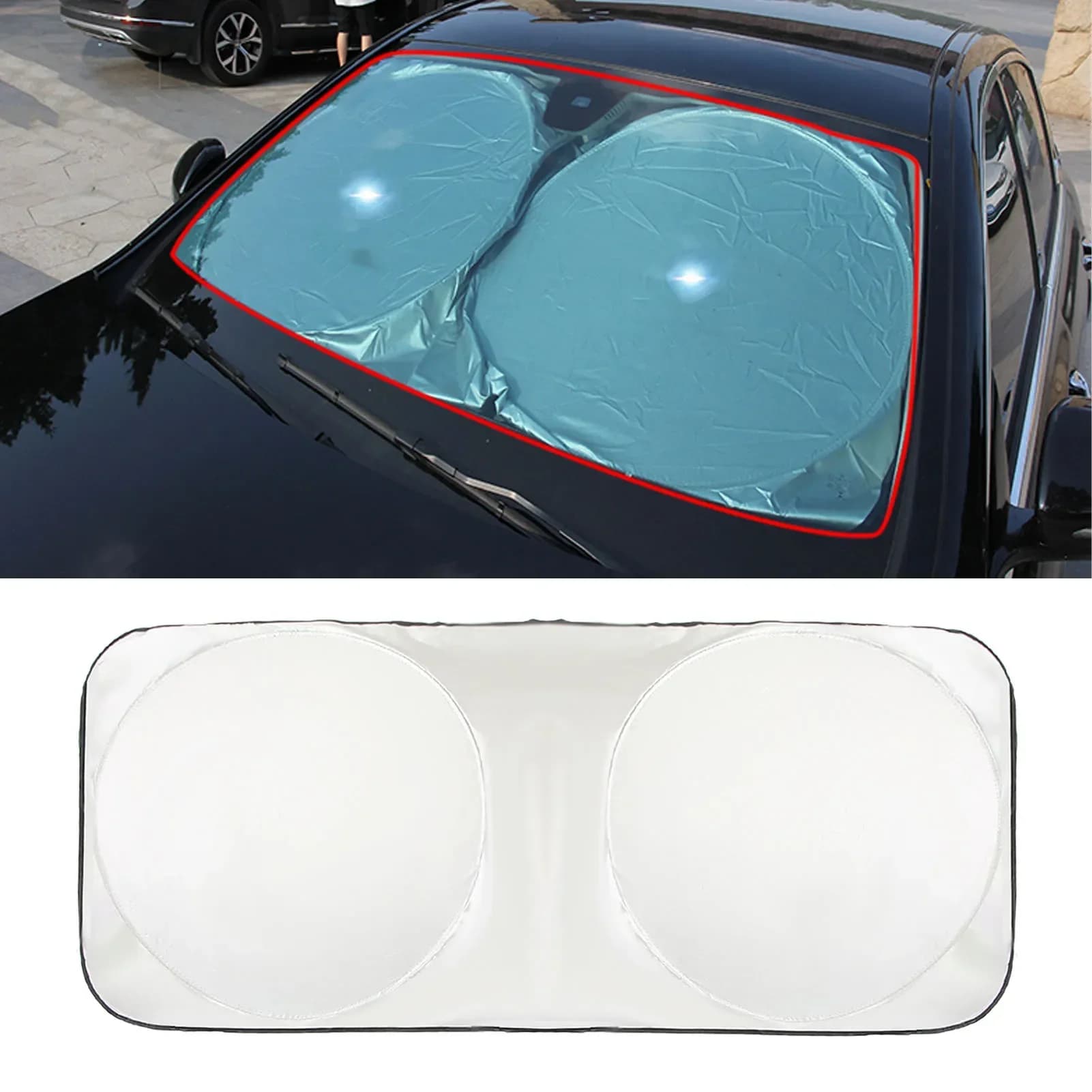 Parabrezza anteriore universale per auto parasole protezione UV protezione solare parasole 150x70 150x85 160x86 190x90 visiera per parabrezza