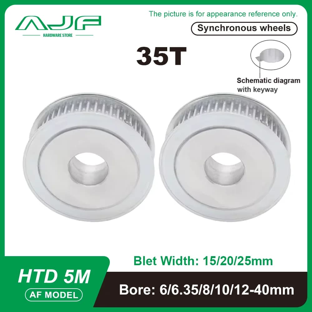 Puleggia dentata HTD 5M 35 denti, foro 6mm-40mm, larghezza cinghia 15/20/25mm, ruota sincronizzatrice 5M-35T, ruota motrice