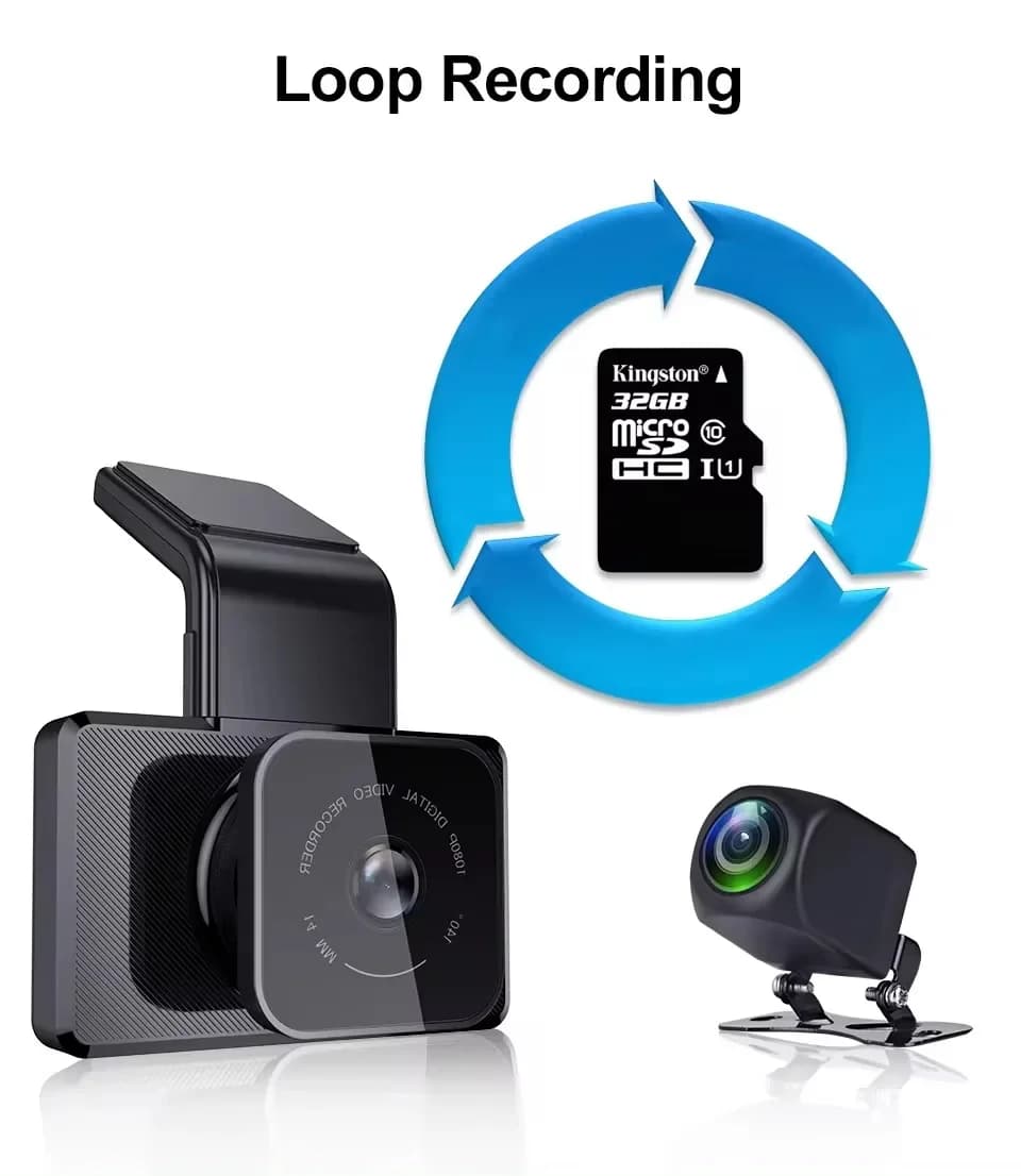 Miglior Dash Cam WIFI per Auto con 2 Lenti 2K, Registratore Video, Telecamera Posteriore da 3 Pollici, Accessorio Auto, Registratore di Guida