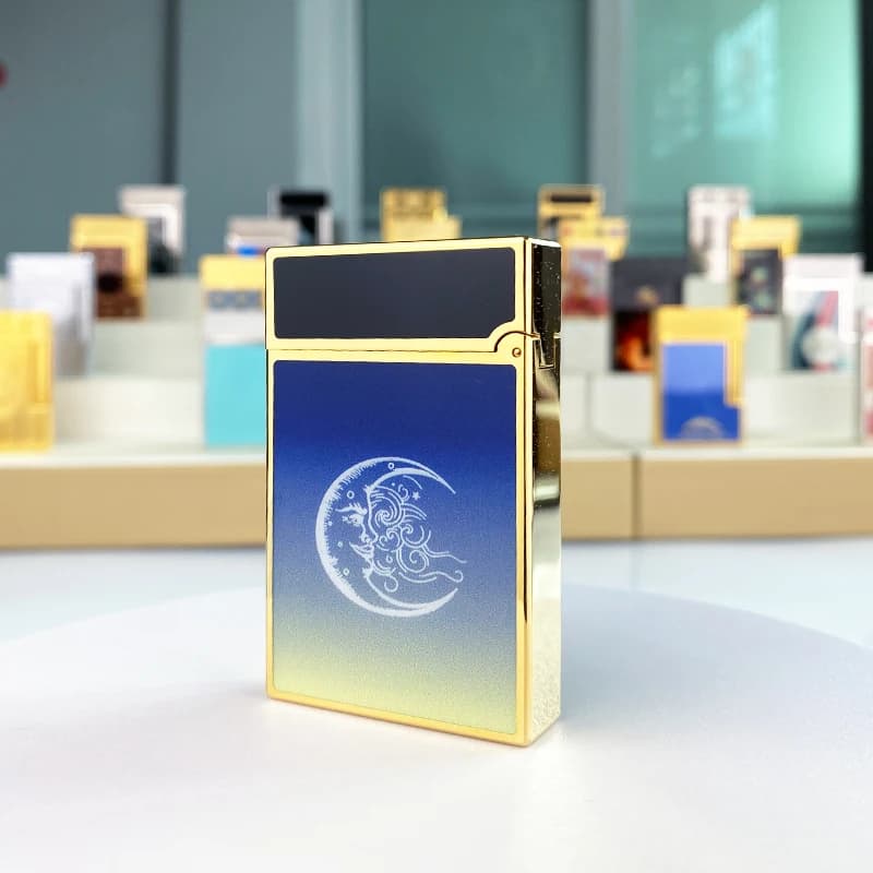 Langsheng Accendino in rame puro Regalo personalizzato per il fidanzato Mola sonora in acciaio di fascia alta Luce gonfiabile genuina vintage