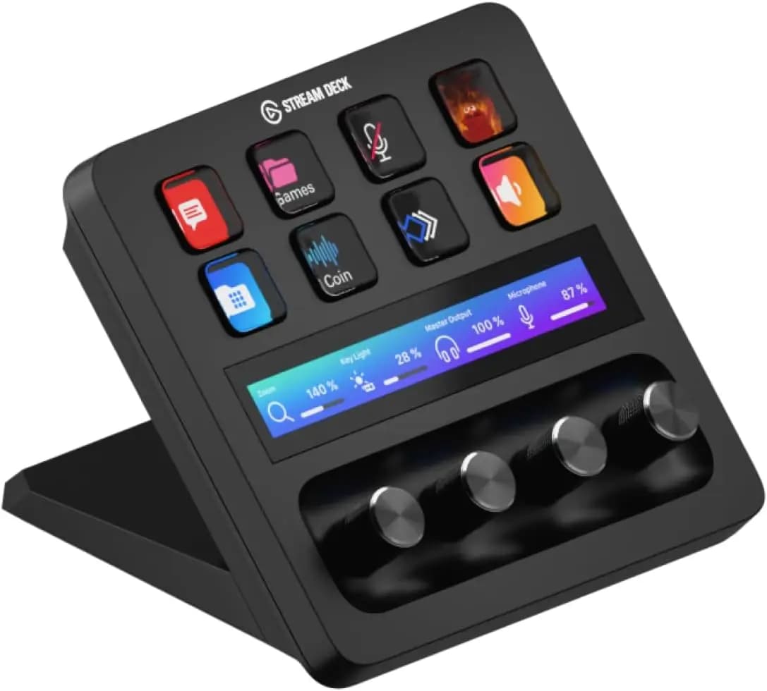 Stream Deck con tasti LCD e touch strip per creatori di contenuti, giochi e streaming su Mac/PC