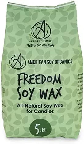 Perle di cera di soia Freedom di American Soy Organics – 2,27 kg, senza paraffina, senza cera d'api, per candele e fusioni di cera