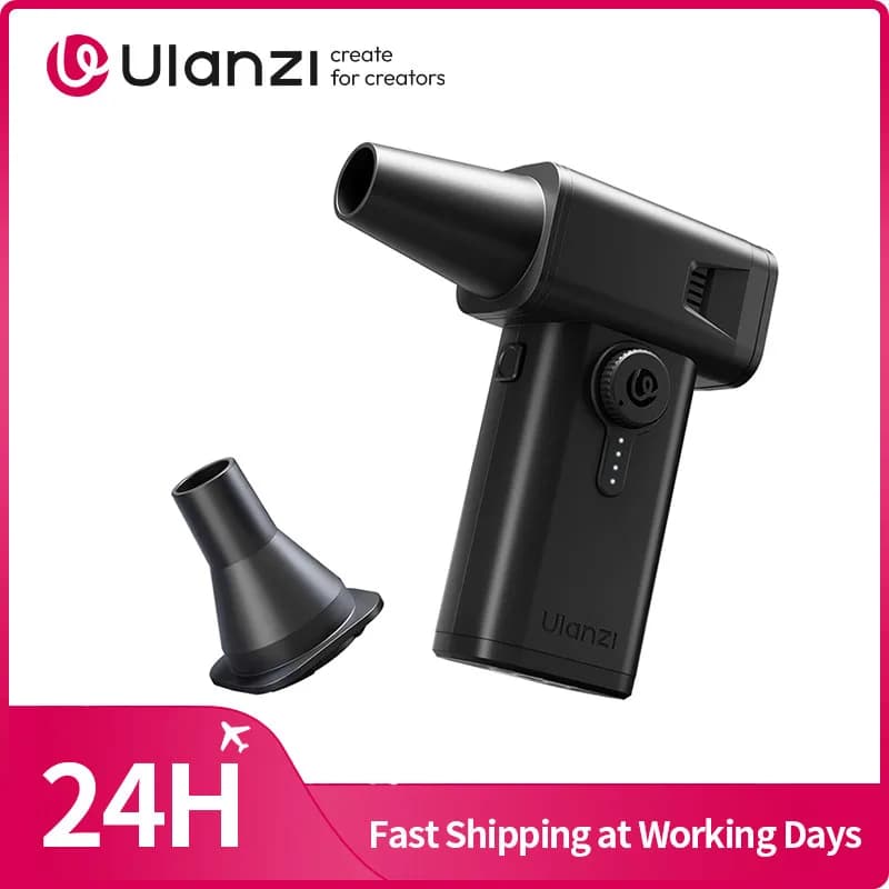 Ulanzi AD02 STORM Spolverino elettrico II 130.000 giri/min Max per fotocamera Smartphone Pulizia Soffio d'aria elettrico per luce a tubo d'aria
