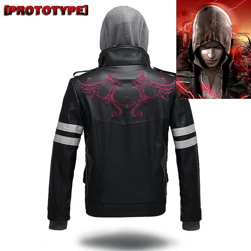 2025 New Prototype Alex Mercer Costume Cosplay Jacket Embroidered PU Leather Coat Halloween Costumes for Women/men S-3XL ☆ ☆