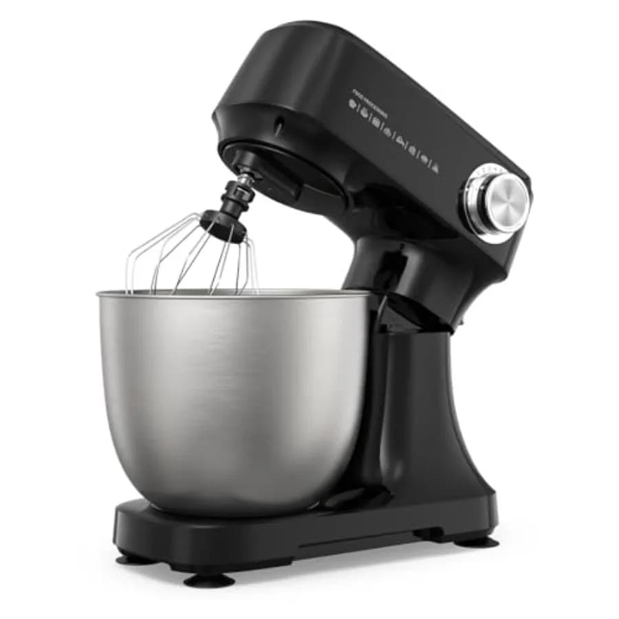 Stand Mixer 4.8 Qt Electric Food Mixer 12 Speeds Portable Lightweight Kitchen Mixer For Daily Use With Egg Whisk Dough Hook Fla