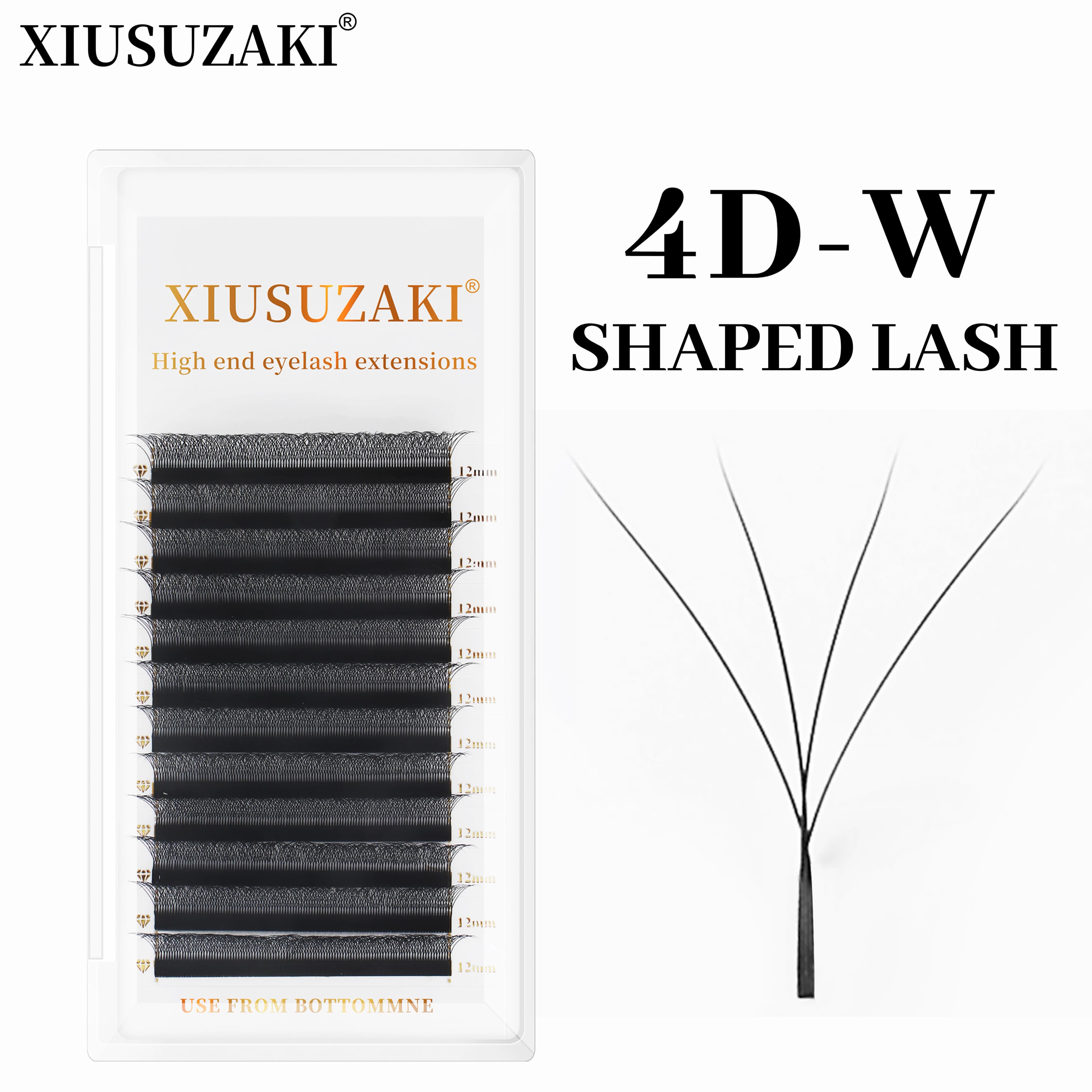XIUSUZAKI 4D W Flowering Shape Automatic Flowering Fans Extension Fans Soft Natural Eyelashes Light High Eyelash Individual