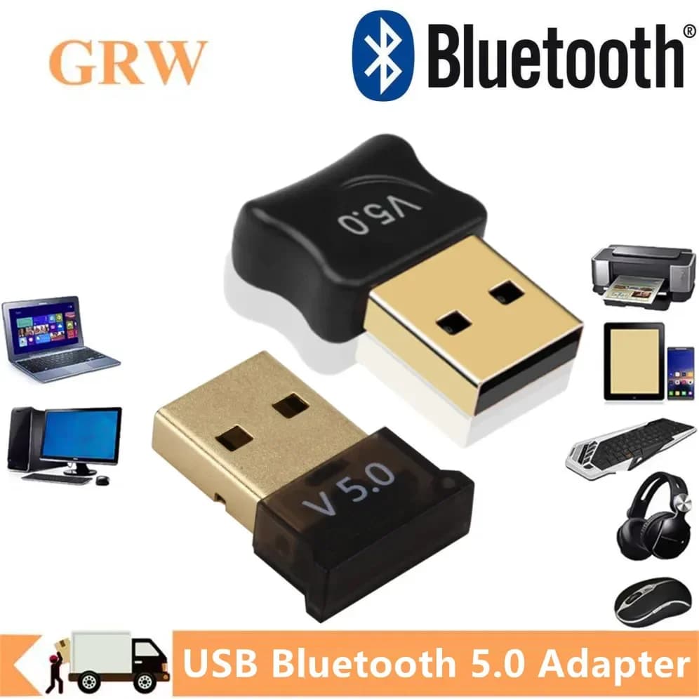 GRWIBEOU USB Bluetooth 5.0 adattatore Dongle Bluetooth 5.0 adattatore per PC Laptop altoparlante Wireless ricevitore Audio trasmettitore USB