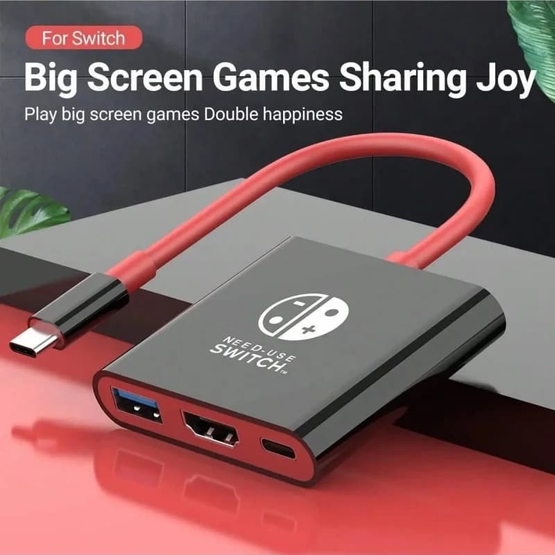 Switch Dock HDMI 4K USB 3.0 Hub Adattatore USB C Splitter TV Docking station portatile per laptop Nintendo PC iPad MacBook Air Pro