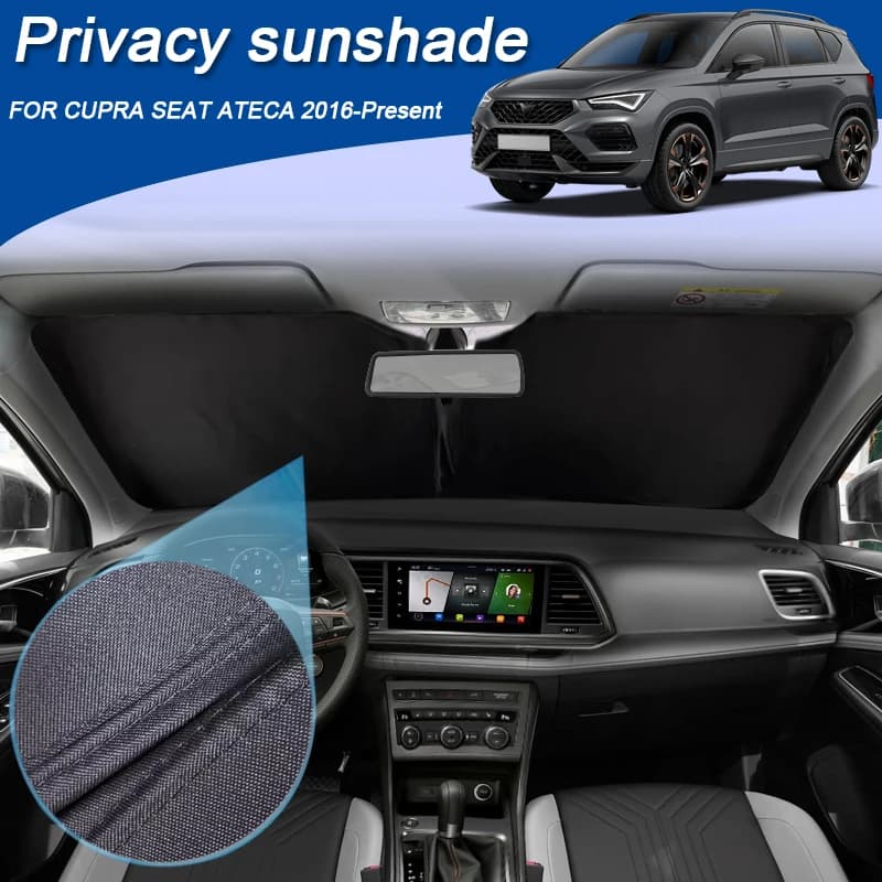 Auto Nero Finestra Privacy Parasole Per CUPRA SEAT ATECA 2016-2026 Auto Anti-Uv Isolamento termico Protegge La Copertura Accessorio Interno