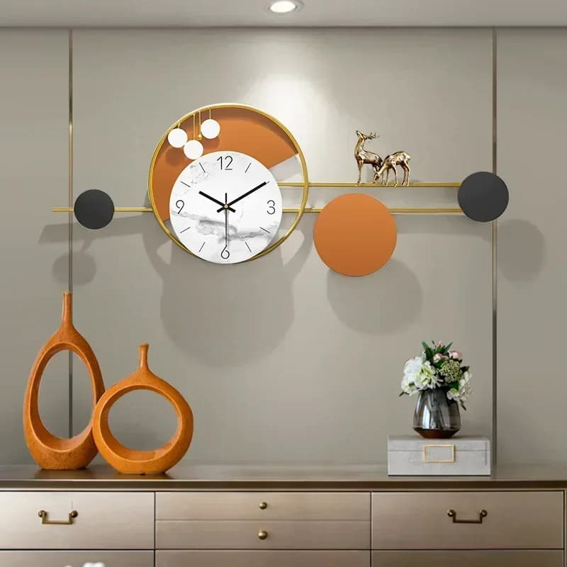 Modern Light Luxury Decorative Wall Clock Simple Creative Hanging Watch For Living Room Home And Interior Wall Decoration