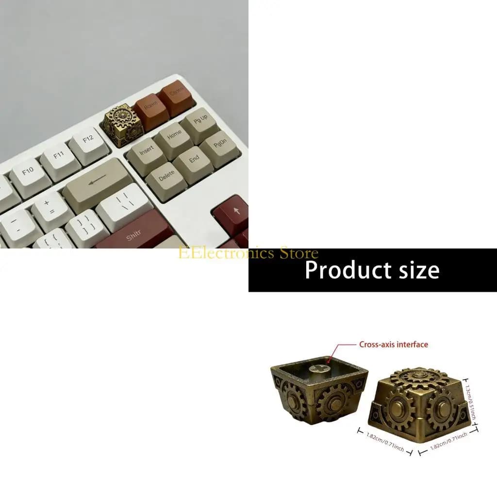 B03C Handcrafted Resin Gear Keycap With Crossed Stem Fit For Customizable Mechanical Keyboards ESC Keycap
