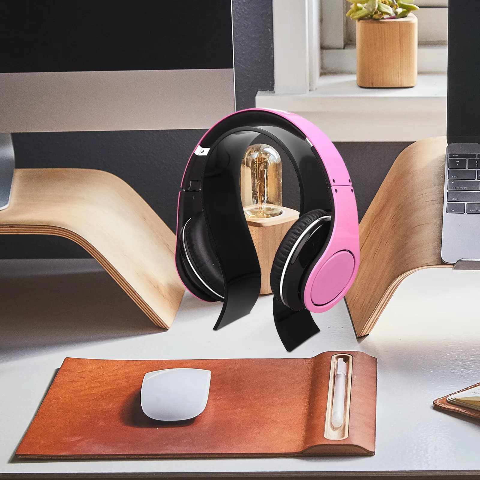 Supporto per Cuffie da Scrivania, Robusto e Compatto, Espositore Leggero per Cuffie da Gaming, Organizzatore per Conservazione