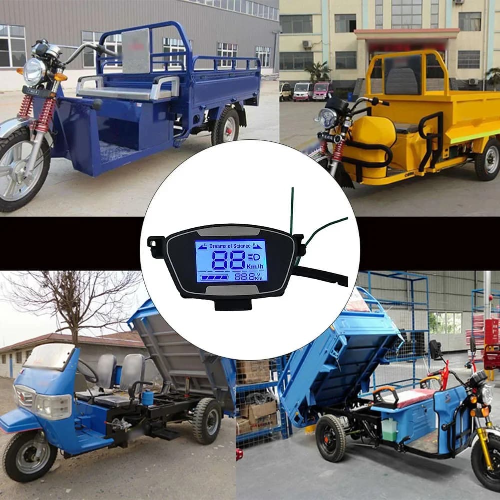 1 pz E-bike Scooter Display LCD Motore Speedmetro Schermo Bici Elettrica 48-72 V E-Bike Pannello di Controllo Display LCD Parte di copertura dello schermo
