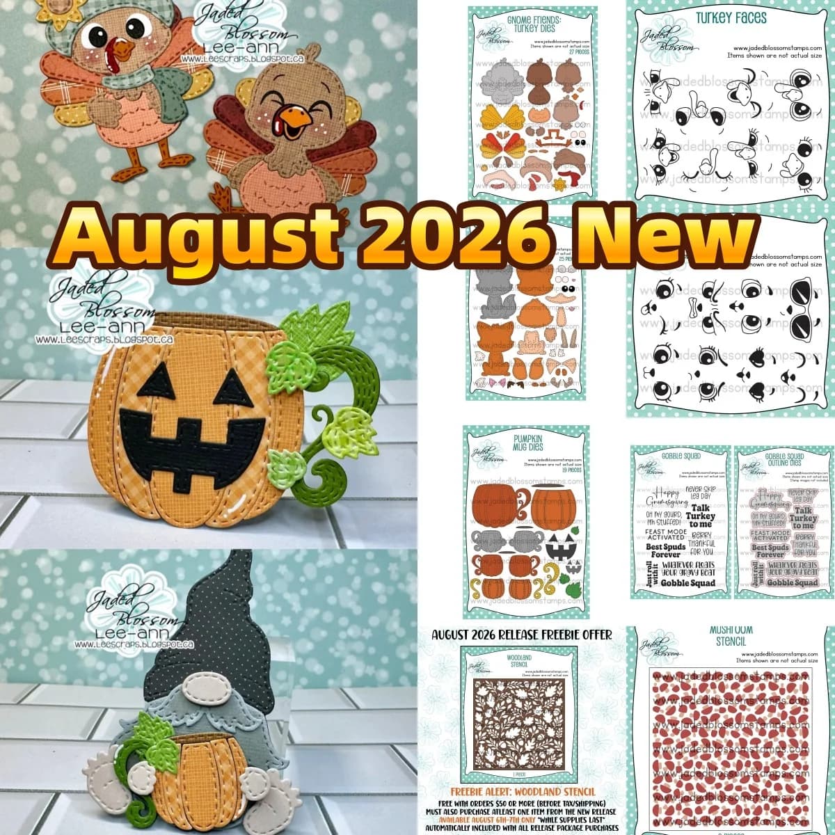 August 2026 New Pumpkin Thanksgiving Turkey Autumn Metal Cutting Dies Clear Stamps Stencil for DIY Decorating Scrapbook Paper