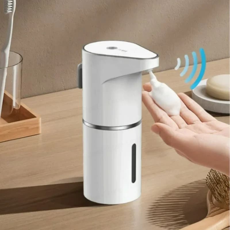 Nuovo Dispenser di Sapone Intelligente a Induzione 350ml, 4 Livelli di Regolazione, Schiuma Senza Contatto, Montaggio a Parete Verticale