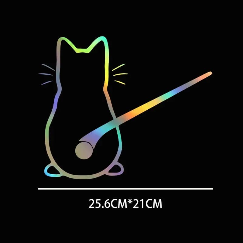 25.6x21CM Adesivi per interni auto Design artistico Divertenti adesivi per auto gatto Vetro posteriore per finestra Decorazione per auto Adesivi e decalcomanie per auto