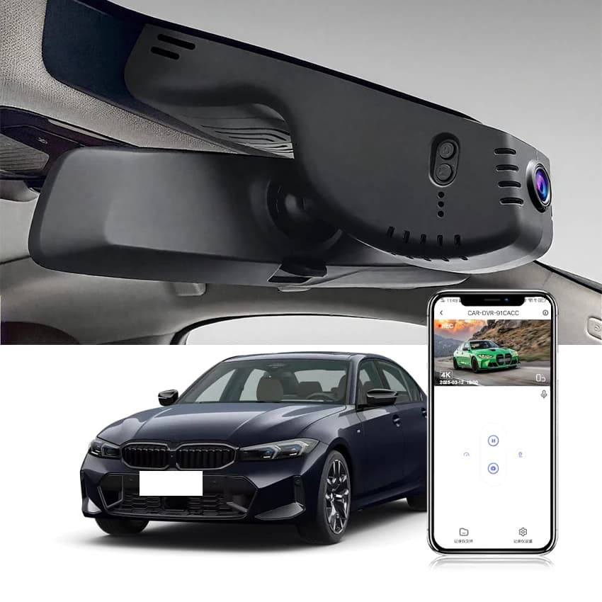 Dash Cam 4K for BMW 3 G20/G28/G21 and M3 G80/G81 2020-2024, 2160P Dashcam WiFi APP Control, Night Vision