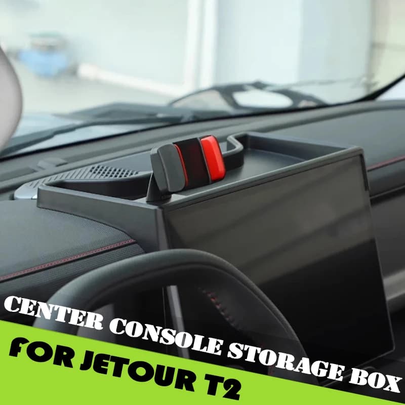 Scatola portaoggetti per console centrale auto adatta per Jetour Traveller T2 2023 2024 2025 Modifica cruscotto Accessori per supporto per telefono cellulare