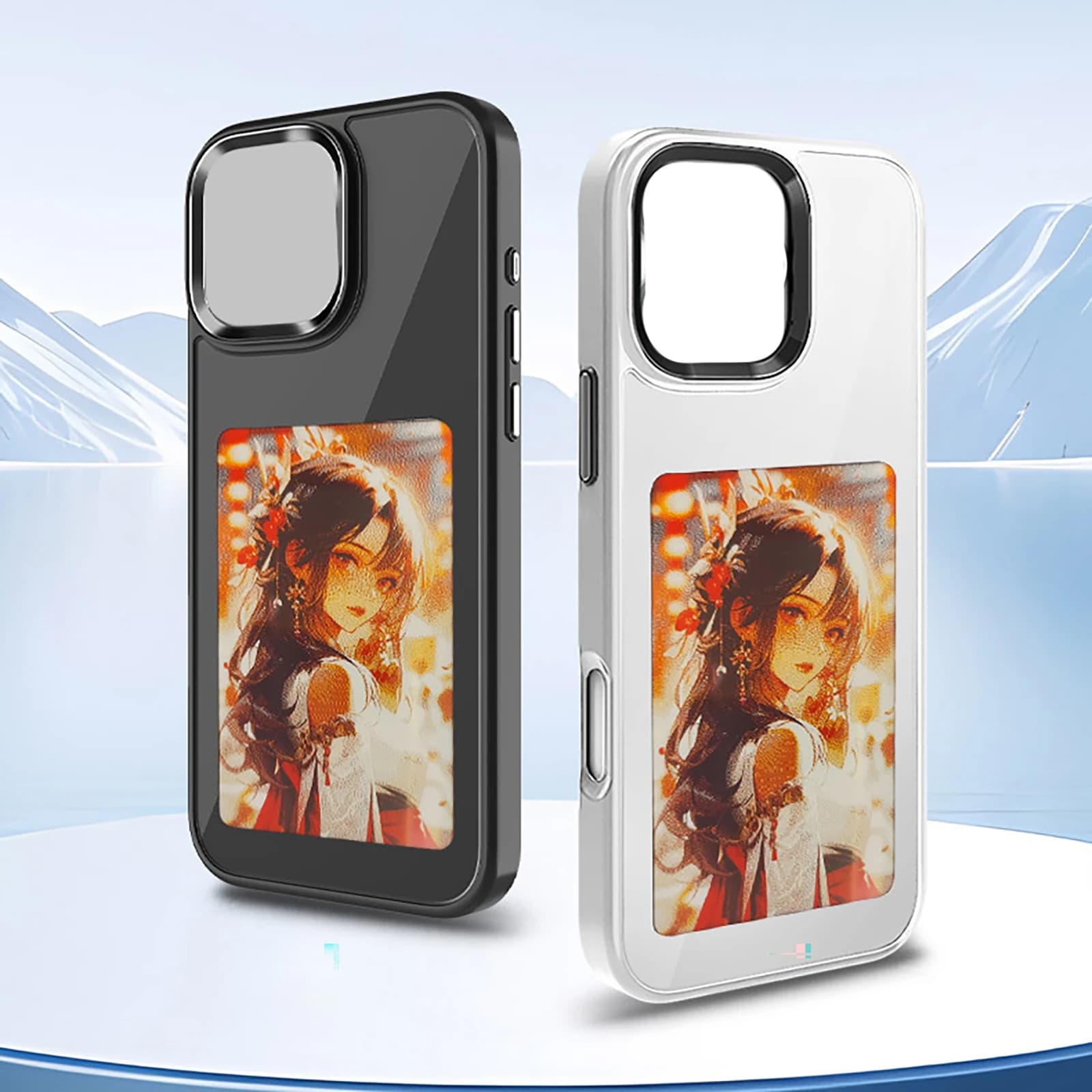 Smart NFC E-Ink Screen Phone Case DIY Personalized Creative Screen Projection Phone Protective Case for IPhone 13ProMax-16