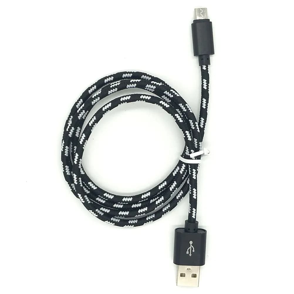 1 Meter Micro USB Data Cable Nylon Braided Fast Charger Cable USB 2.0 Sync Charging Compatible with Galaxy S7