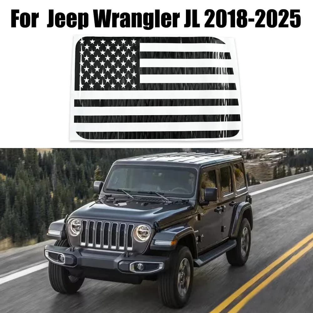 Auto Lunotto Posteriore Bandiera Americana Finestra Del Vinile Decalcomanie per il 2018-2024 4DR Jeep Wrangler JL JLU 4 Porte Edizione Accessori Esterni