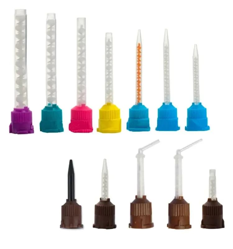 50/100PCS Punte di Miscelazione Dentale Gomma di Silicone Punta di Miscelazione Materiali per Impressioni Dentali Tubo di Miscelazione Protesi Laboratorio Tubi di Colore