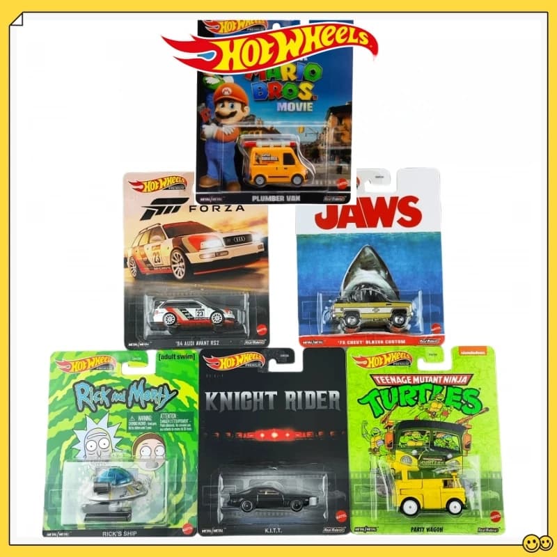 Originale Disponibile Hot Wheels Intrattenimento Cultura Serie Pop Modello di auto pressofuso Base in metallo Pneumatici in gomma Macchinina da collezione